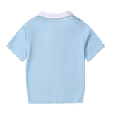 Children's Summer Color Matching Polo Shirt – Casual Short Sleeve Top for Boys & Girls thumbnail 14