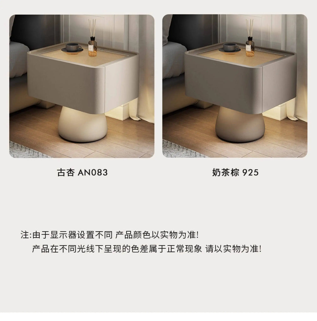 Space-Saving Vintage Bedside Table – Minimalist Luxury Wooden Nightstand