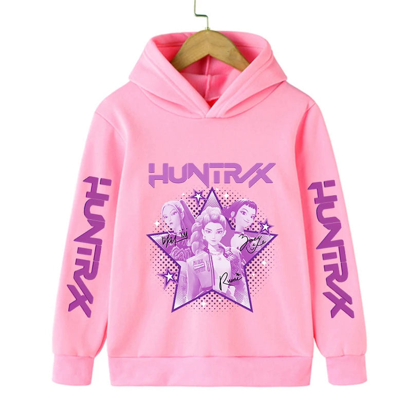 2026 Kids Kpop Demon Hunters Hoodie – Cute Tiger Harajuku Sweatshirt for Boys & Girls