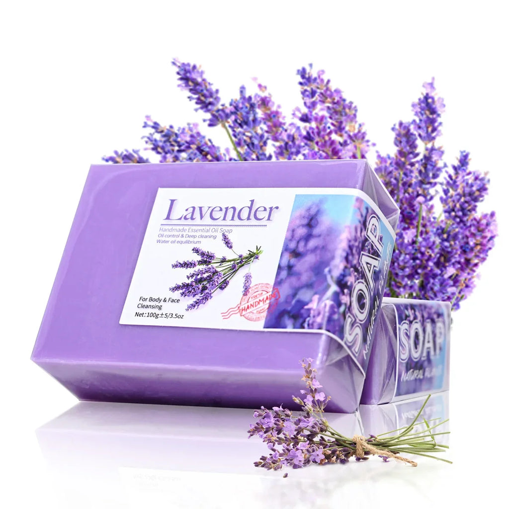 Natural Organic Lavender Essential Oil Handmade Soap – Cleansing, Hydrating & Oil Control Bath Bar 100g