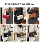 Women’s High-End Pure Color Square Shoulder Bag – Multi-Layer Minimalist Commuter Handbag thumbnail 11