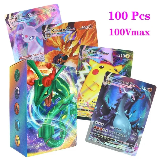 Pokemon Collection Cards Edition – Charizard & Pikachu Flash Cards Game PTCG Hobby Set