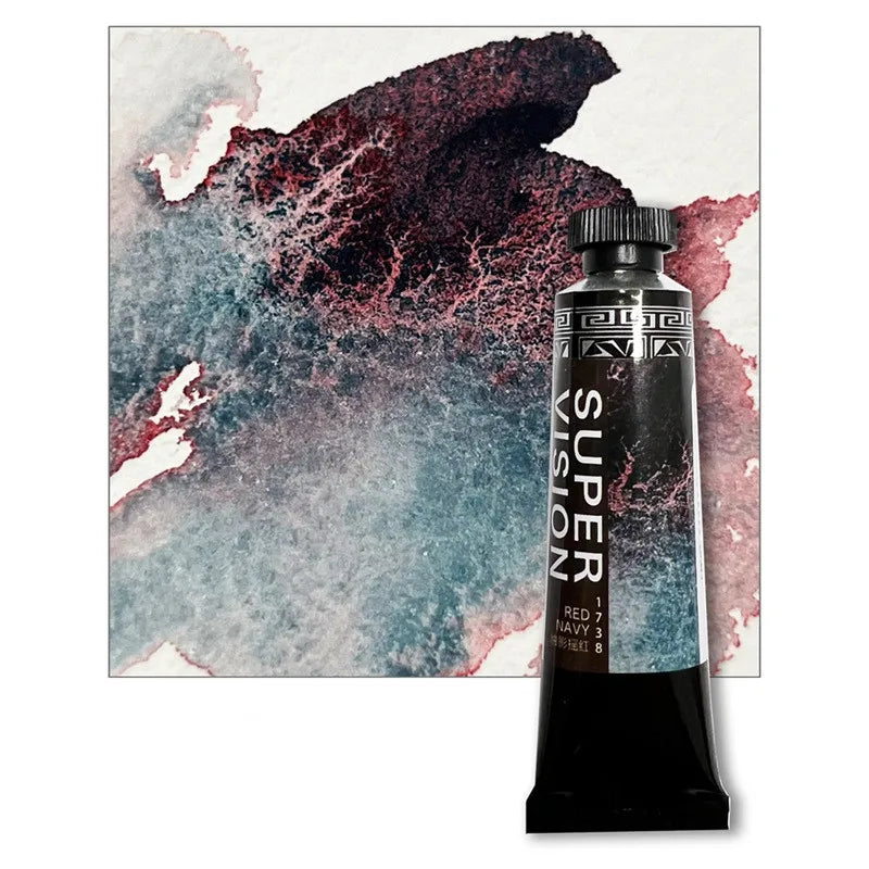 Super Vision 15ml Layered Mineral Watercolor Paint Tube – 15 Colors Master Grade Artist Water Colour