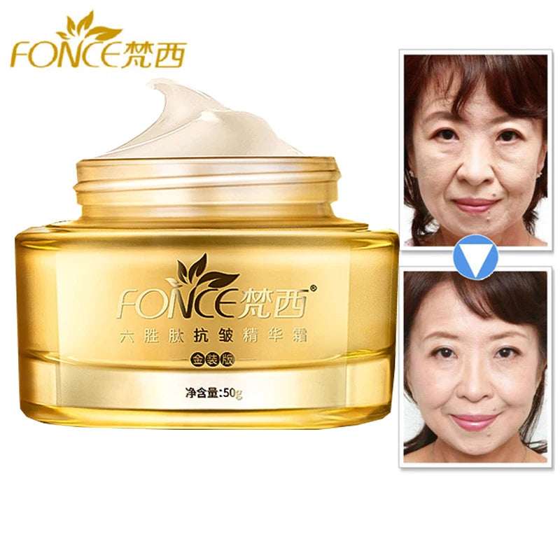 Korea Anti Aging Peptide Face Cream 50g – Hydrating Wrinkle Remover & Firming Day Night Moisturizer