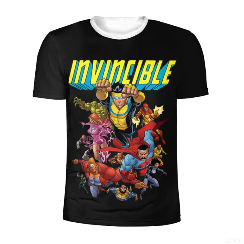 Anime Invincible 3D Printed Oversized Summer T-Shirt – Unisex Casual Tee for Men, Women & Kids