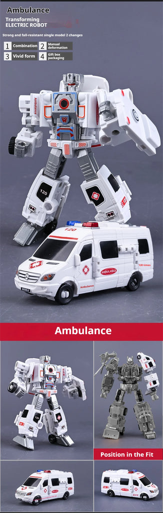 Transformation Toy Robot 6-in-1 Rescue Team Combined Alloy Robot – Birthday Gift
