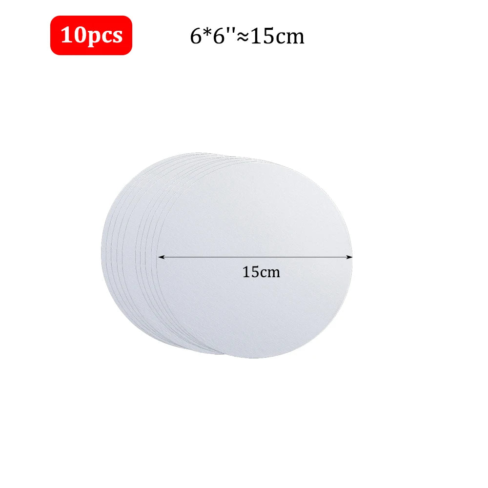 10 Pcs Cotton Canvas Board Set Primed White Painting Panels for Oil, Acrylic, Watercolor & Gouache HB-17
