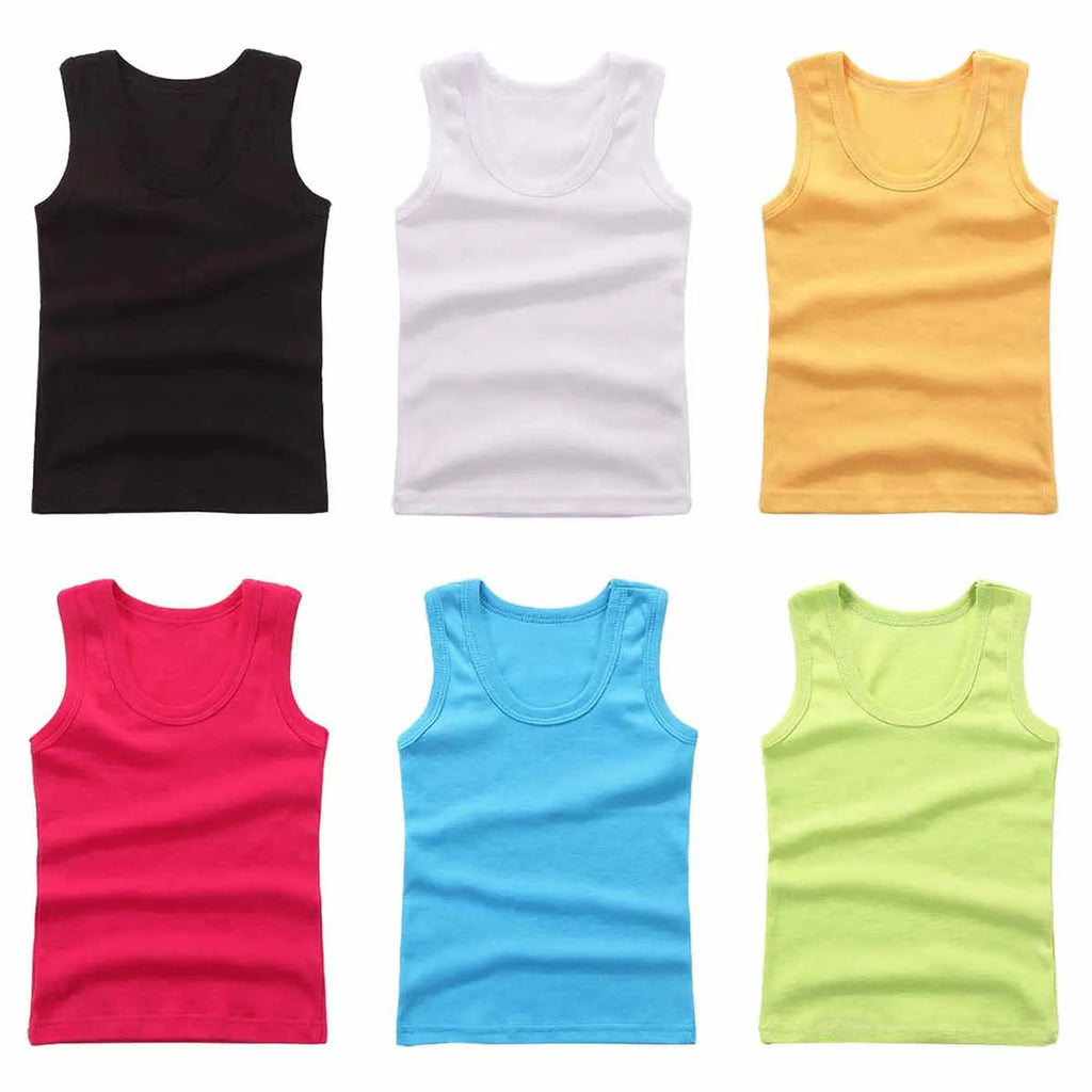 Kids Summer Vests – Boys & Girls Cotton Sleeveless Tank Tops (Ages 2–12)