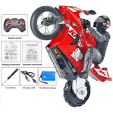 RC Stunt Motorcycle Car 1/6 High-Speed Remote Control Motorbike Toy for Kids thumbnail 7