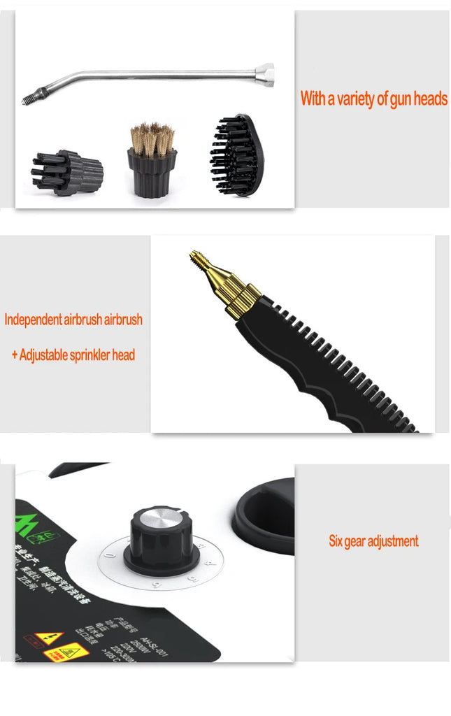 High-Temperature Steam Cleaner for Home, Car & Kitchen – Sterilization & Deep Cleaning, 110V US / 220V EU Plug