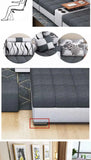 Modern U-Shaped Fabric Sofa Set with USB & Stools – Living Room Couch, Customizable Colors thumbnail 14