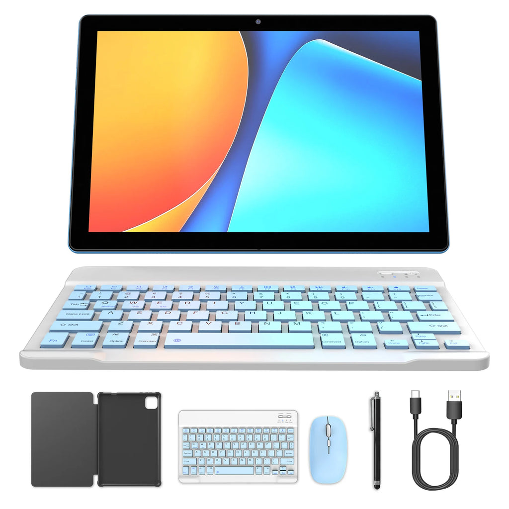 BAKEN 10-Inch Android 15 Tablet – Quad Core Processor, 12GB RAM (3GB+9GB), 64GB Storage, 1280x800 HD Display, Dual Camera, 5G WiFi