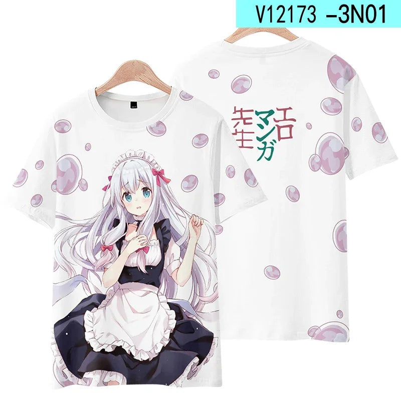 Anime 3D Graphic T-Shirt Unisex Short Sleeve Streetwear Tee for Kids & Adults