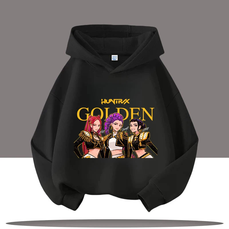 K-pop Demon Hunters Hoodie for Kids – Boys & Girls Fashion Pullover with Saja Print
