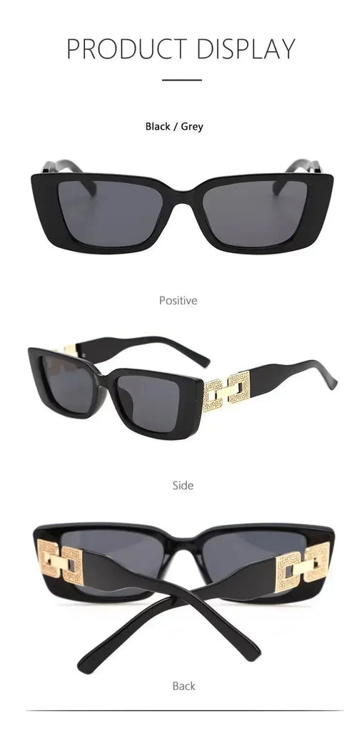 Vintage Small Cat Eye Sunglasses for Women – Trendy Black Fashion Shades Outdoor UV Protection