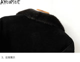 Men’s Winter Sheep Shearing Wool Jacket with Mink Fur Collar – Mid-Length Casual Coat thumbnail 18