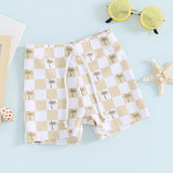 Blotona Boys Swim Trunks – Dinosaur, Plaid & Turtle Print Toddler Board Shorts thumbnail 20