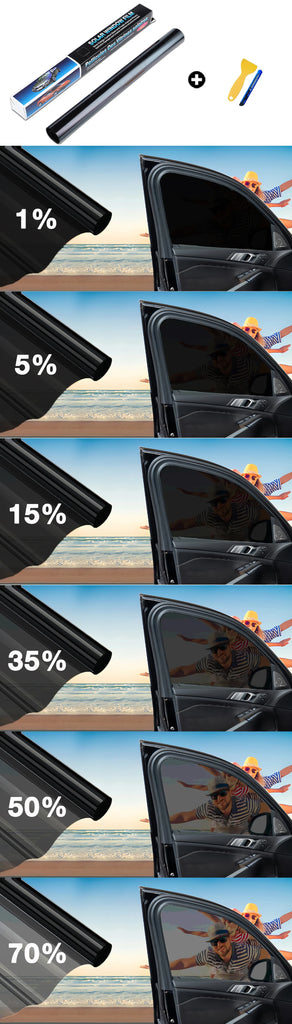 50cm x 3m / 10m Car Window Tint Film Privacy Vinyl Sunshade UV Protection Solar Glass Cover