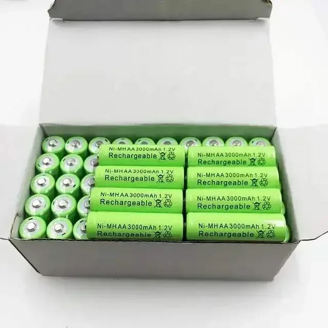 Rechargeable AA Batteries 3000mAh 1.2V Ni-MH (Pre-Charged) – Long-Lasting Power by KVCDY / Jungla