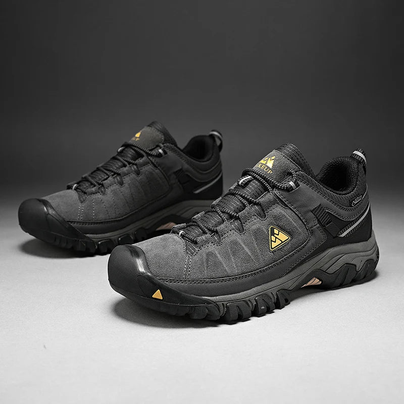 HIKEUP Men’s High-Quality Hiking Shoes – Durable Leather Climbing & Outdoor Walking Sneakers