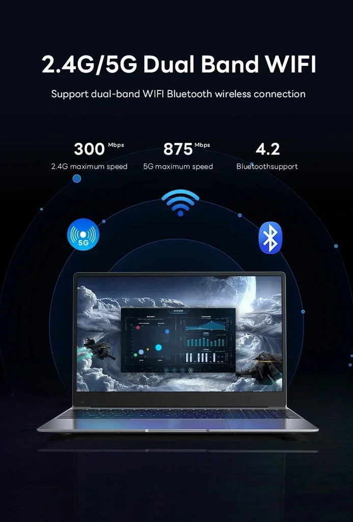 LENO HOT Ultra Slim 14.1" Laptop 32GB 2TB Windows 11 Intel Core i7 Gaming Notebook