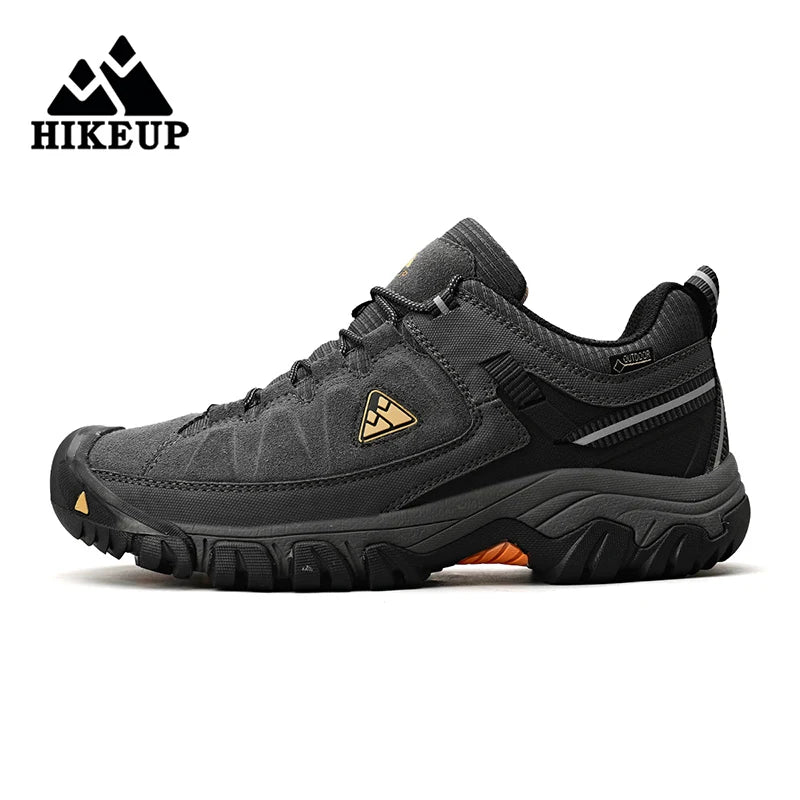 HIKEUP Men’s High-Quality Hiking Shoes – Durable Leather Climbing & Outdoor Walking Sneakers