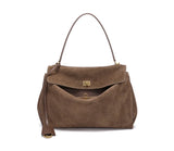 Women’s Genuine Suede Leather Large Capacity Shoulder Tote Bag Luxury Casual Handbag thumbnail 28
