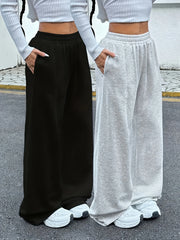 Women's Drawstring Jogging Pants – Casual, Comfortable, Mid-Waist with Pockets