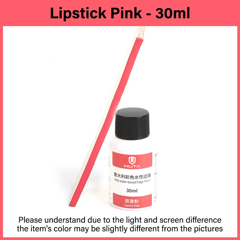 30ml Professional Leather Edge Paint – Italy Imported Water-Based Semi-Gloss Edge Oil, 22 Colors DIY Leather Finish