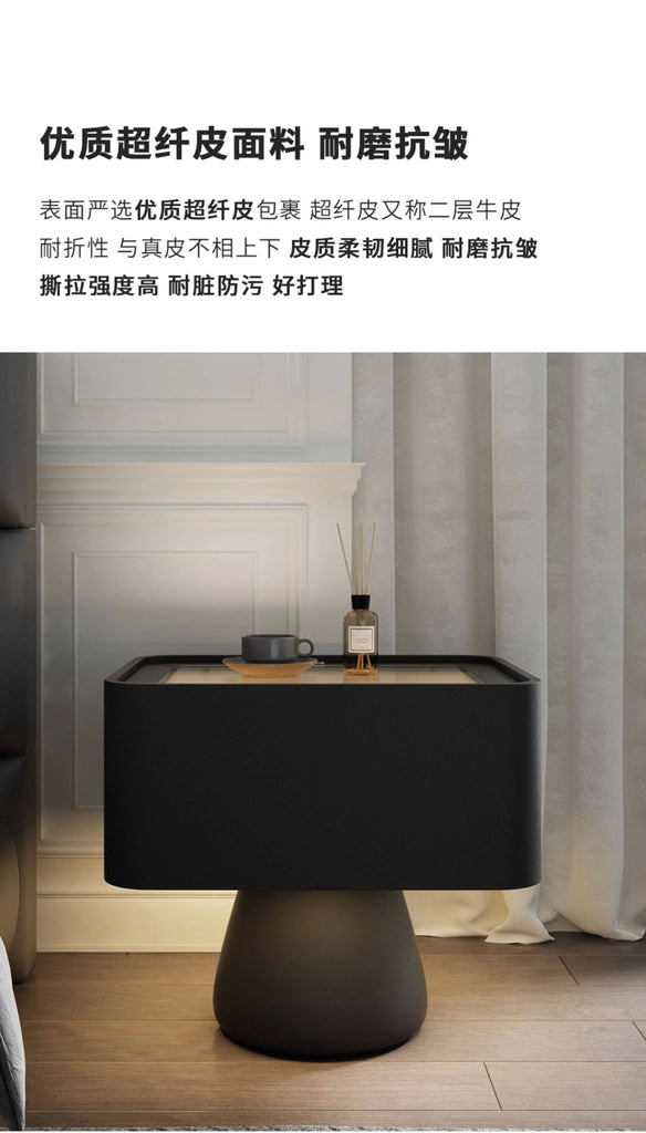 Space-Saving Vintage Bedside Table – Minimalist Luxury Wooden Nightstand