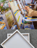 5pcs White Blank Square Artist Canvas Wooden Frame Cotton Boards for Oil, Acrylic & Watercolor Painting thumbnail 11