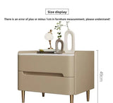 Luxury Modern Nightstand with Drawer, Glossy Marble Top, Gold Metal Legs, Faux Leather Bedside Table thumbnail 14