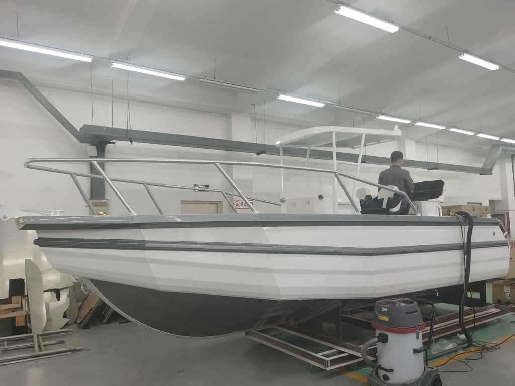 25ft / 7.5m Aluminum Easy Craft Fishing Boat – CE Certified, Outboard Ready, 8 Person Capacity