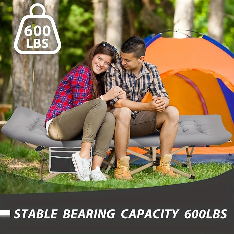 75 Inch Outdoor Folding Bed – Heavy-Duty Portable Camping & Guest Bed