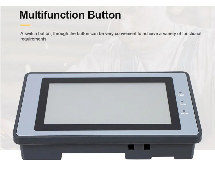 Huaqingjun 4.3 Inch LCD Touch Screen Ethernet RS485/232 HMI for PLC DC19-30V LAN RJ45