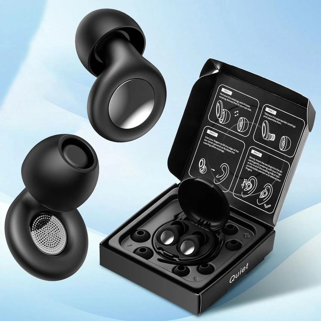 Premium Silicone Noise Cancelling Ear Plugs (Up to 30dB) – Reusable Sleep, Travel & Concert Ear Protection
