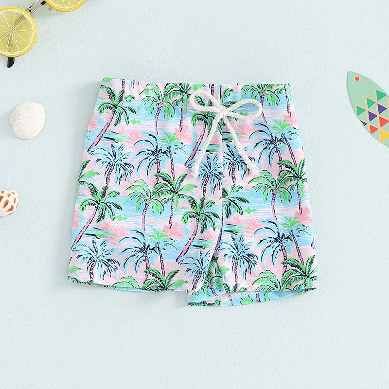 Blotona Boys Swim Trunks – Dinosaur, Plaid & Turtle Print Toddler Board Shorts