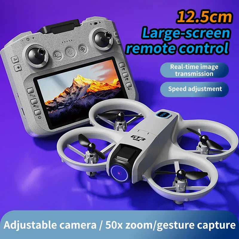 GT3 MAX 8K HD Mini Drone with 4.3" Remote Control – 360° Flip Quadcopter for Kids