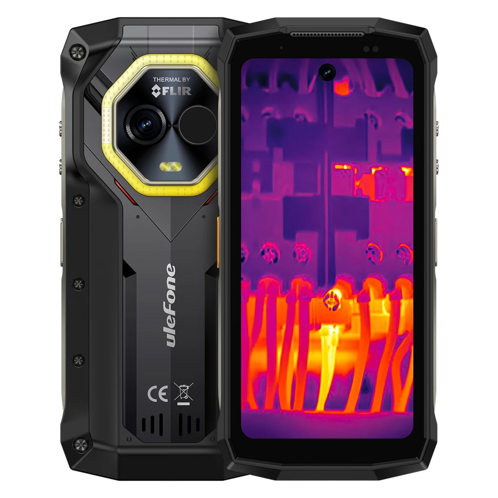 Ulefone Armor Mini 20T Pro Rugged 5G Smartphone 4.7" Display 8GB+256GB Thermal Imaging NFC LED Light Android 14 6200mAh