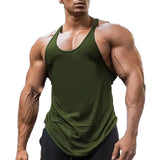 Men’s Gym Workout Bodybuilding Tank Top Y-Back Lightweight Muscle Fit Stringer Vest thumbnail 10