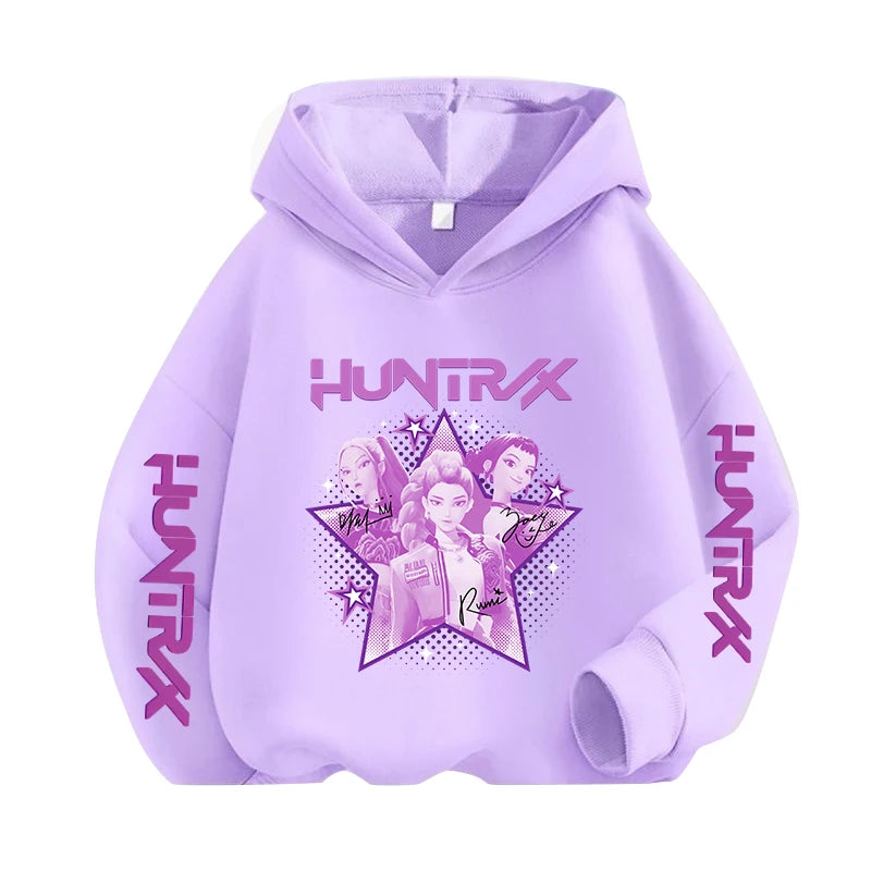 2026 Kids Kpop Demon Hunters Hoodie – Cute Tiger Harajuku Sweatshirt for Boys & Girls
