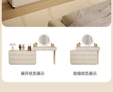 Makeup Vanity Dressing Table with Stool and Mirror – Modern Nordic Bedroom Dresser with Storage Drawers thumbnail 14