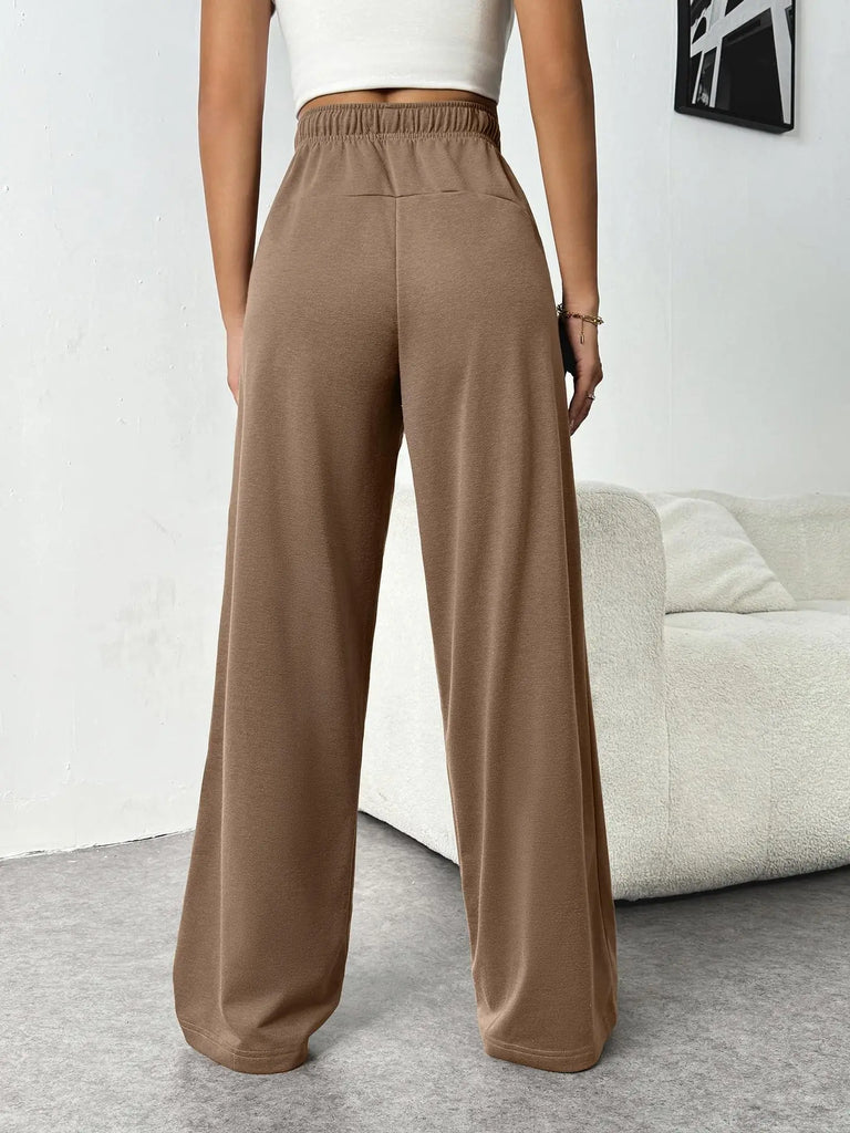 Autumn & Winter Women’s Elastic Waist Wide Leg Casual Pants