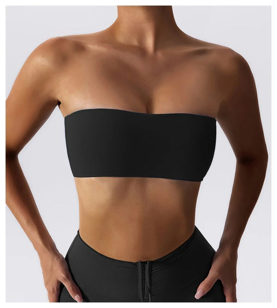 Strapless Quick-Dry Sports Bra Women’s Tube Top Yoga & Fitness Gym Wear