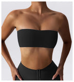 Strapless Quick-Dry Sports Bra Women’s Tube Top Yoga & Fitness Gym Wear thumbnail 23