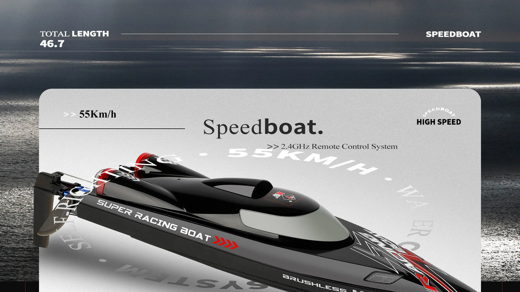 WL916 / WL912-A RC Speedboat 2.4GHz High-Speed Remote Control Racing Boat for Kids
