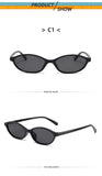 Retro Oval Cat Eye UV400 Sunglasses for Women – Trendy Small Frame Punk Sun Protection Shades thumbnail 16