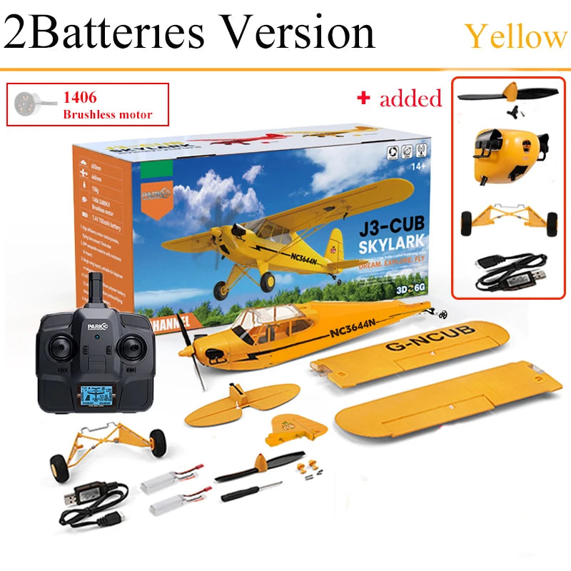 Hot Sale RC Plane RTF 2.4G Brushless Motor 3D/6G Remote Control Airplane Wltoys A160 Upgraded J3-CUB Ready To Fly