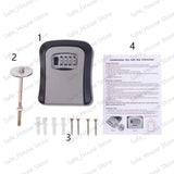 Wall Mount Key Lock Box 4-Digit Combination Security Safe for Home & Office thumbnail 6