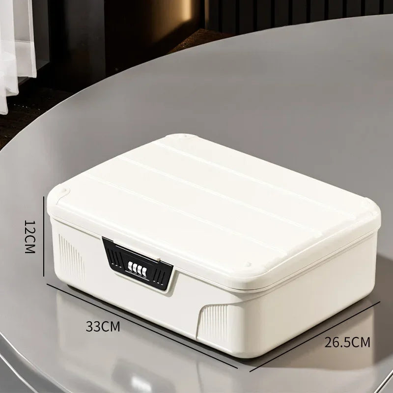 Safe Security Storage Box – Password Lock Organizer for Passport, Cash, Jewelry, and Documents